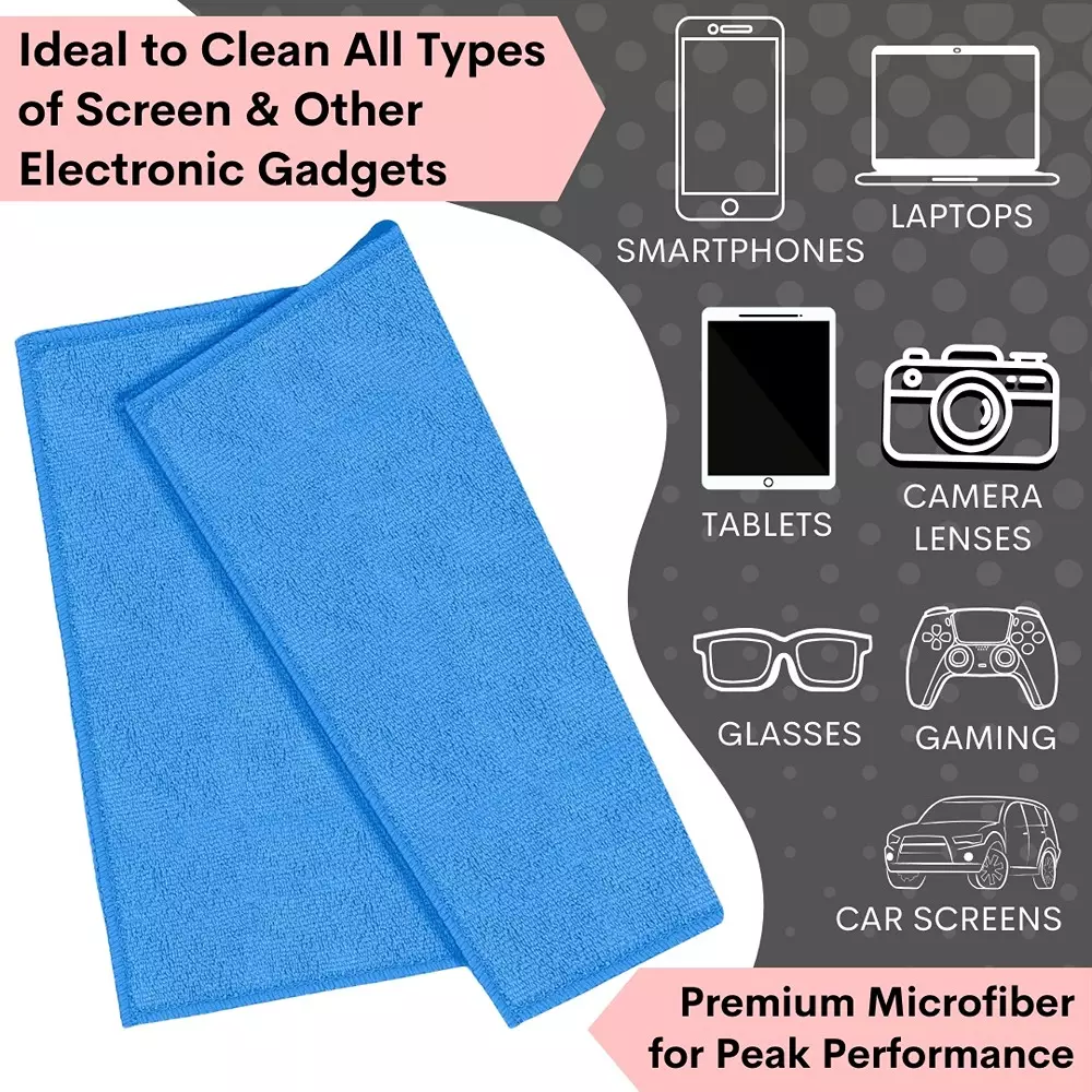 Soni Office Mate Multipurpose Screen Cleaning Kit Contains 100ml Cleaner + Microfiber Cloth + Brush for School, Office & Home