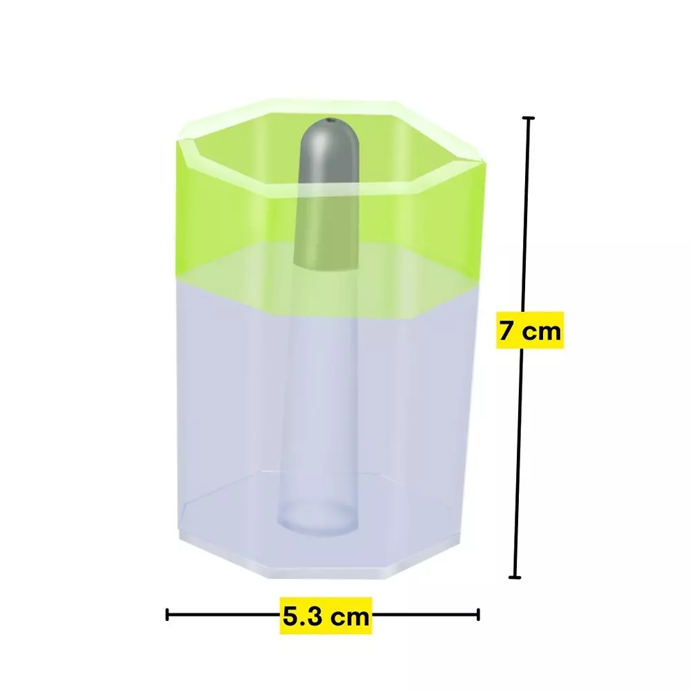 Soni Office Mate Magnetic Pin & Clip Dispenser Compact Transparent Organiser with Magnetic Top, 7 cm Height for Office, Home & Craft Use
