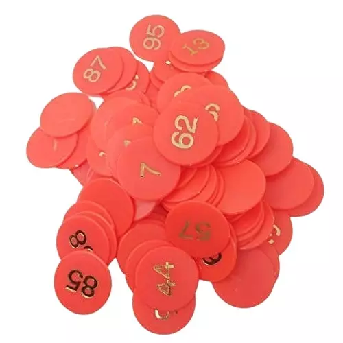 GENERIC Plastic Numerical Token/Coins (1 to 100) Number Coins