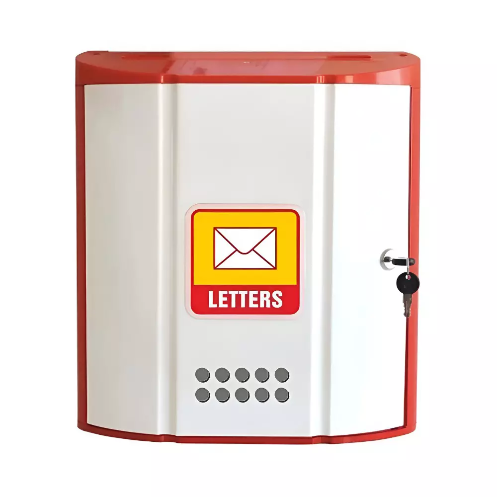 Alkosign Letter Box 302x355x110 mm Plastic & Aluminium Red, White A4