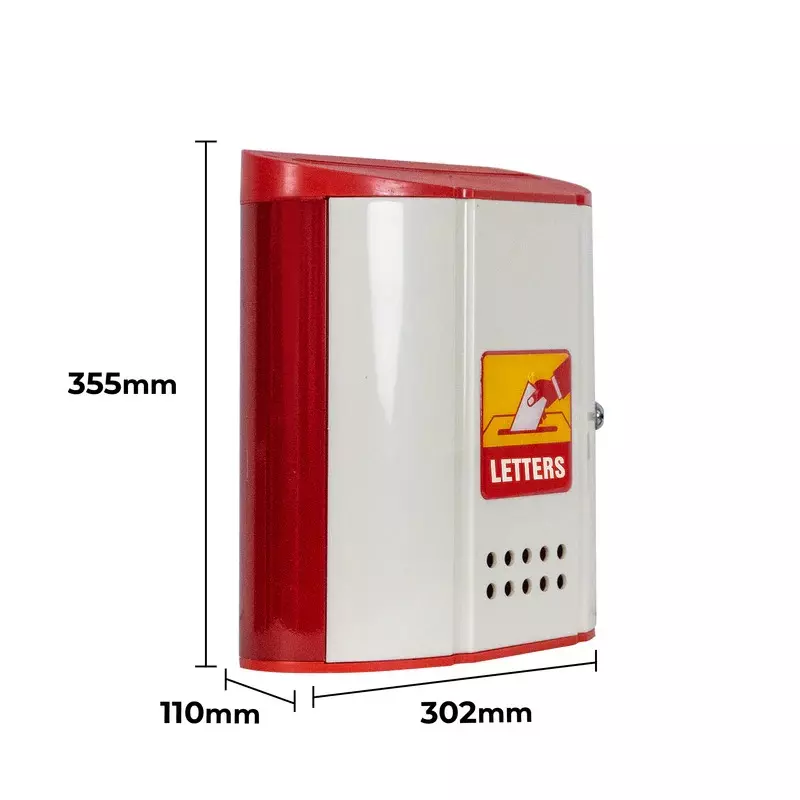 Alkosign Letter Box 302x355x110 mm Plastic & Aluminium Red, White A4