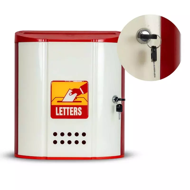 Alkosign Letter Box 302x355x110 mm Plastic & Aluminium Red, White A4