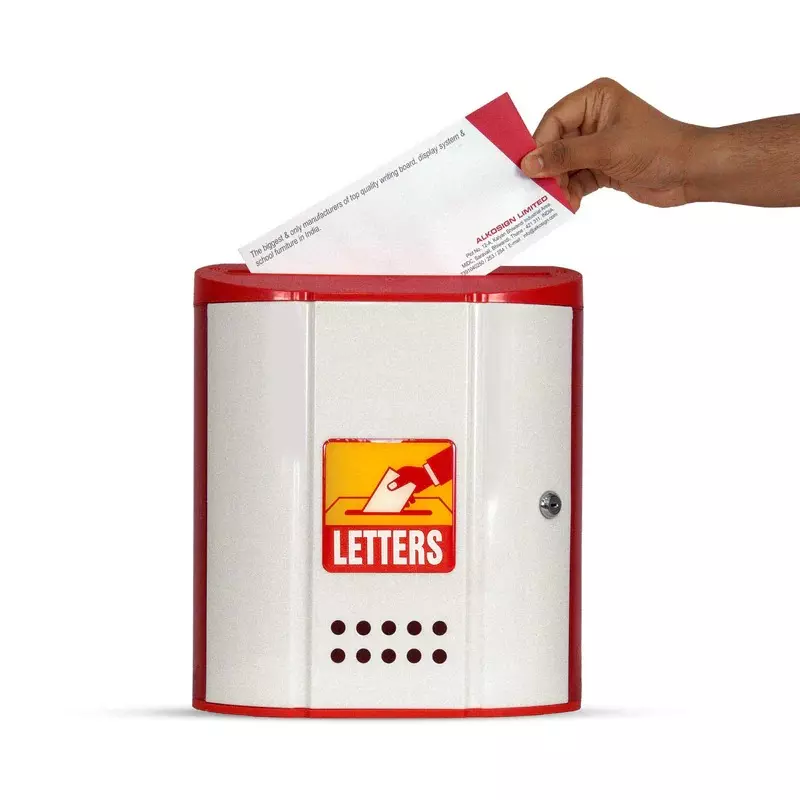 Alkosign Letter Box 302x355x110 mm Plastic & Aluminium Red, White A4