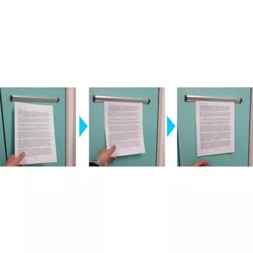 Kokuyo 28.2x15 mm Aluminum Paper Hanger with Magnet, Fuku-501