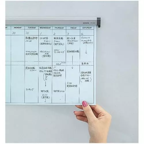 Kokuyo 28.2x15 mm Aluminum Paper Hanger with Magnet, Fuku-501