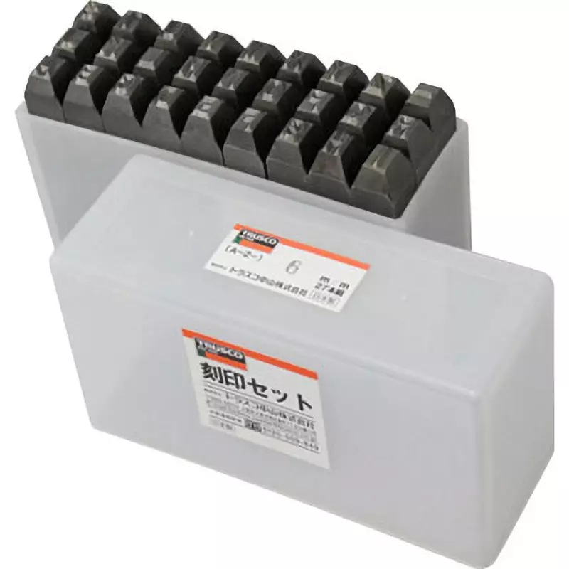 TRUSCO Alphabet Stamp Set Carbon Steel, SKA-60 (Pack of 27 Pcs)