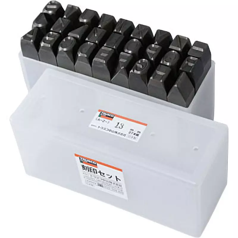 TRUSCO Alphabet Stamp Set Carbon Steel, SKA-130 (Pack of 27 Pcs)
