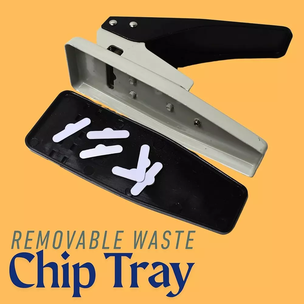 Staprico Hole Slot Punching Machine T-Shape Slot For Paper, Cardboard, PVC Black, 8107