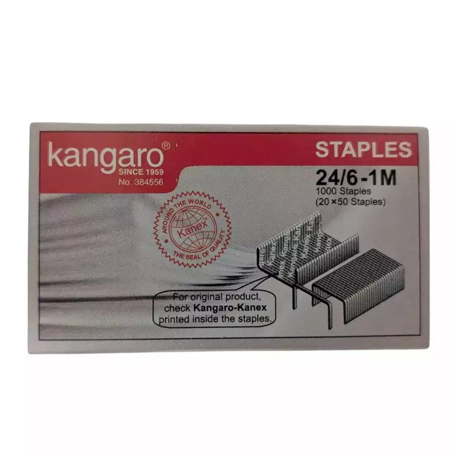 Kangaro Desk Essentials 24/6-1M Steel Wire Stapler Pins (Pack of 20)