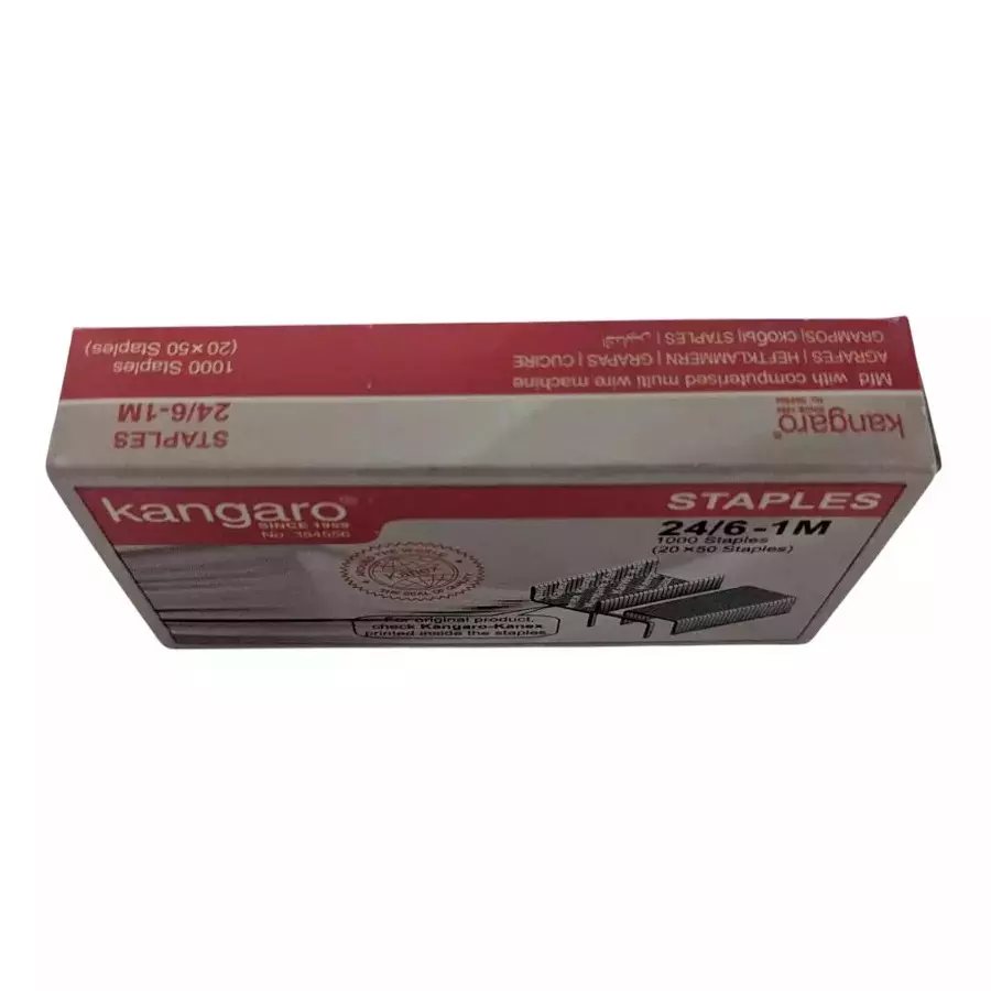 Kangaro Desk Essentials 24/6-1M Steel Wire Stapler Pins (Pack of 20)