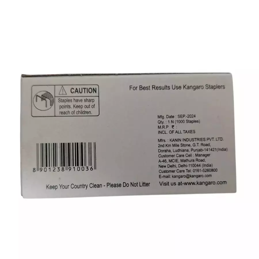 Kangaro Desk Essentials 24/6-1M Steel Wire Stapler Pins (Pack of 20)