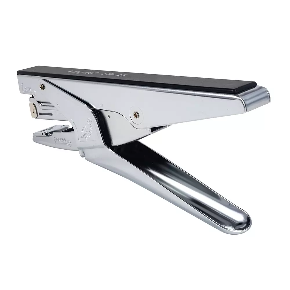 kangaro (Red) Stapler with Quick Loading Mechanism Black & Silver Plastic Alloy Steel for Office, Home & School, HP-45 (Pack of 10 Pcs)
