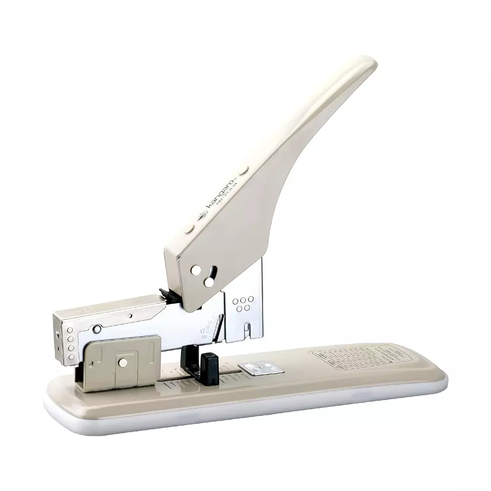 kangaro (Red) Manual Stapler White & Silver Alloy Steel for Office, Home & School, HD-23S24