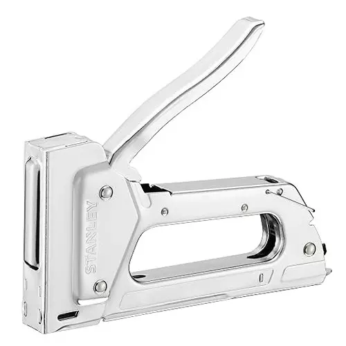 STANLEY Staple Gun Chrome Finish Steel Body and Anti-Jam Mechanism, 6-TR45