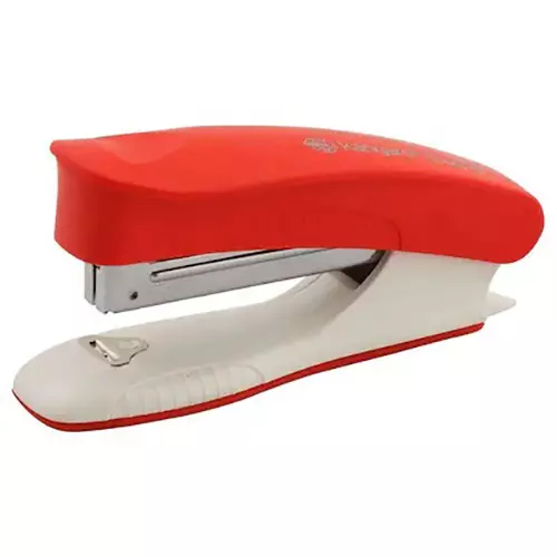 kangaro (Red) Stapler Zinc Coated Red & White Plastic & Stainless Steel Manual for Office, Home & School, 10 No. (Pack of 10 Pcs)