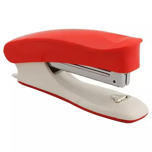 kangaro (Red) Stapler Zinc Coated Red & White Plastic & Stainless Steel Manual for Office, Home & School, 10 No. (Pack of 10 Pcs)