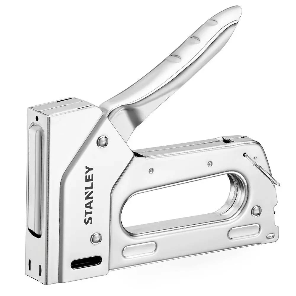 STANLEY Heavy Duty Staple Gun with Chrome Finish and Stainless Steel Body Ideal For Type-G Staples in 6 mm - 14 mm, 6-TR110