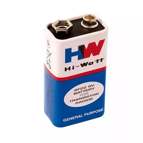 Hi-Watt 9 V Battery Cell, 6F22