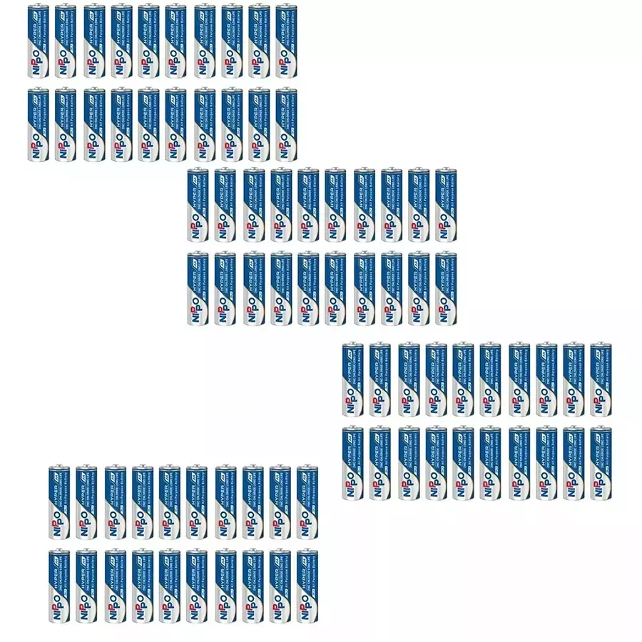 Nippo Hyper AA 1.5 V Battery Cell (Pack of 80)