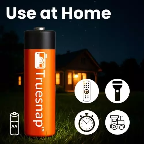 Truesnap AA Rechargeable Batteries 1.2 V NiMH 2500 mAh Battery Capacity Orange, TS-RB2-2A25 (Pack of 2 Pcs)