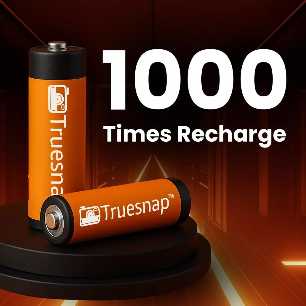 Truesnap AA Rechargeable Batteries 1.2 V NiMH 2500 mAh Battery Capacity Orange, TS-RB2-2A25 (Pack of 2 Pcs)