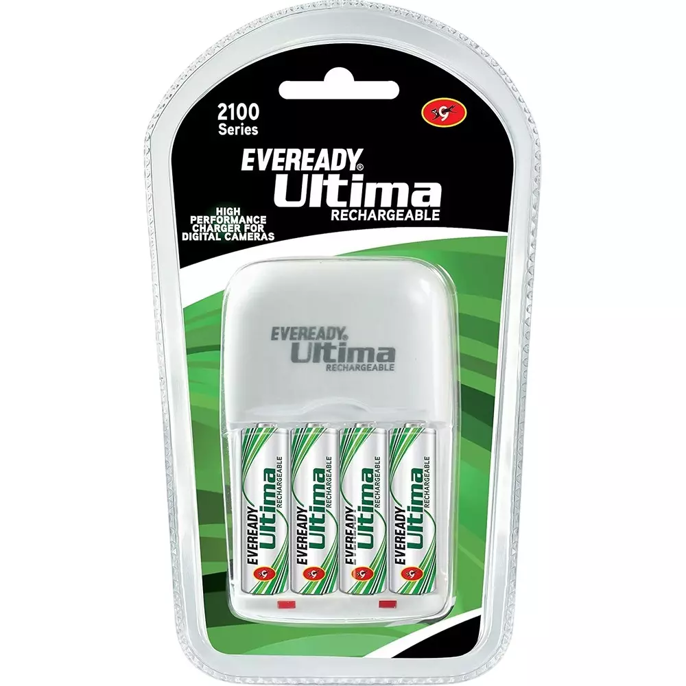 Eveready Ultima Battery Cell Kit White NiMH for Toys, Clocks, Transistors, Remotes, Camera, 2100 BP4C