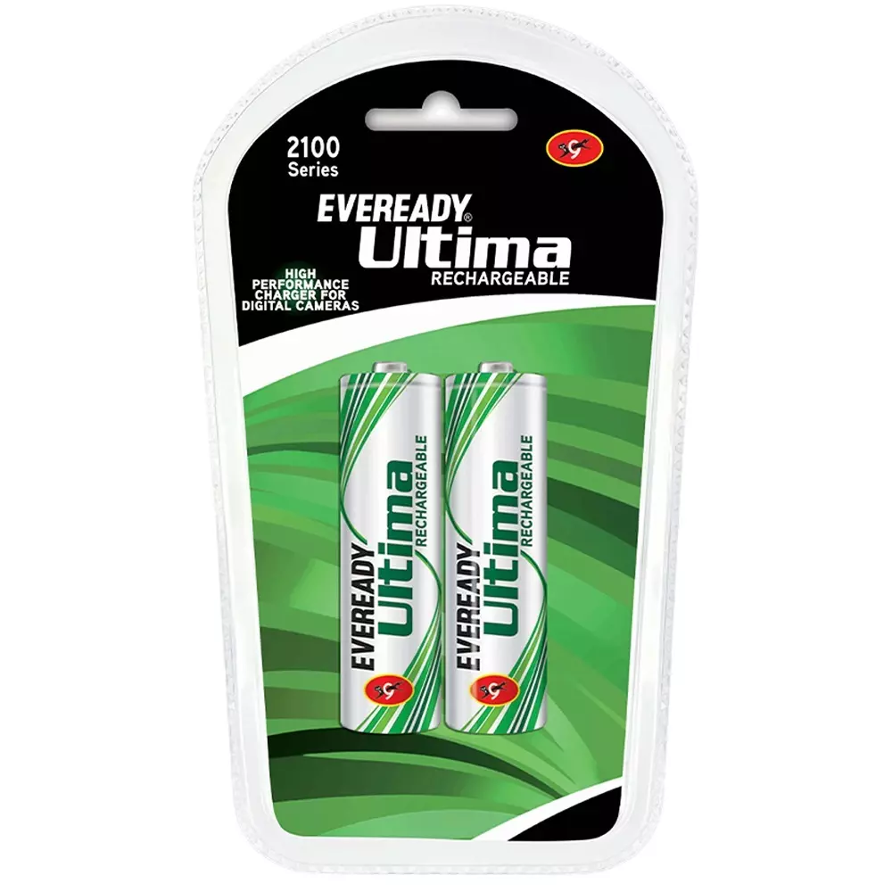 Eveready Battery Cell Kit White NiMH for Toys, Clocks, Transistors, Remotes, Camera, 2100 BP2