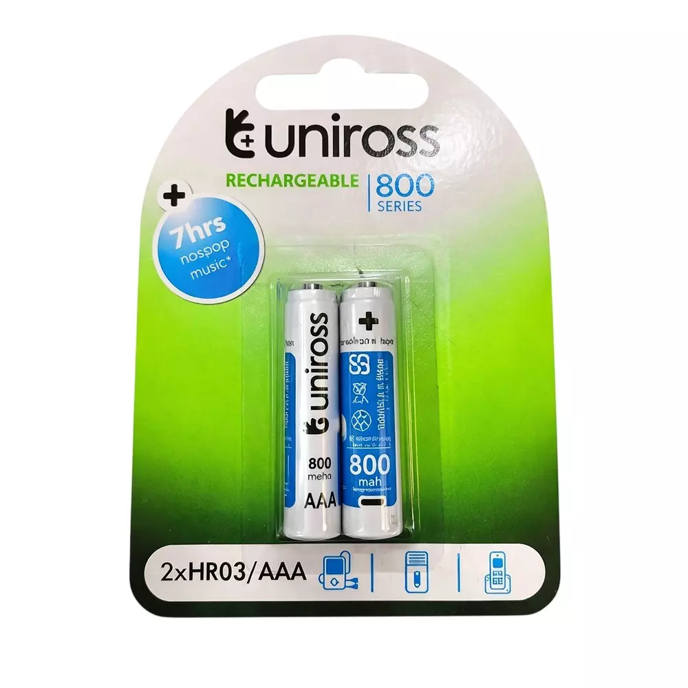 Uniross By Eveready 800 Series Battery Cell Kit White NiMH for Home & Office, HR03