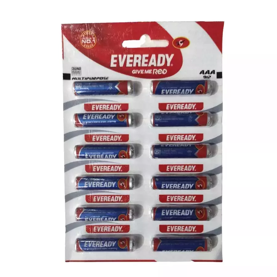 Eveready Blue AAA Zinc Carbon Batteries (Pack of 60)