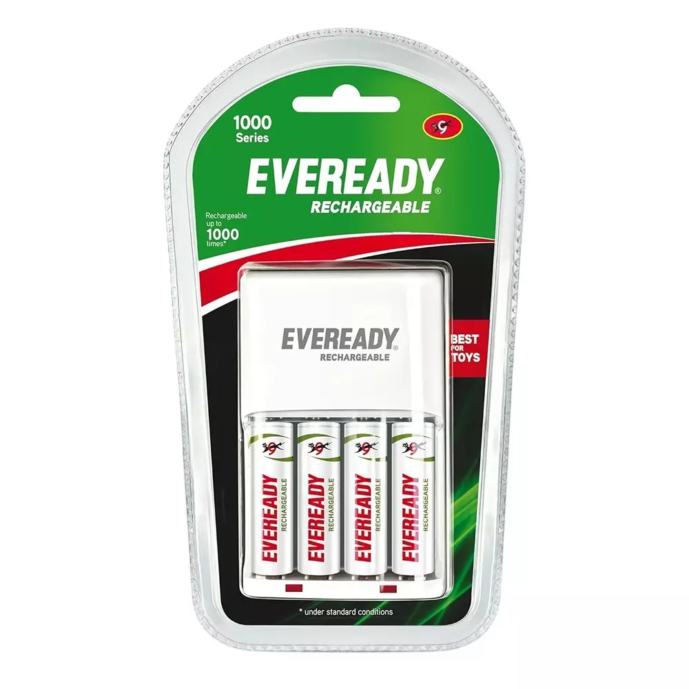 Eveready Battery Cell Kit White NiMH for Toys, Clocks, Transistors, Remotes, Camera, 1000 BP4C