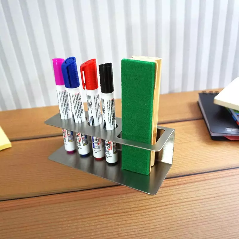 Martec White Board Marker & Duster Holder Stainless Steel 220x80x120 mm