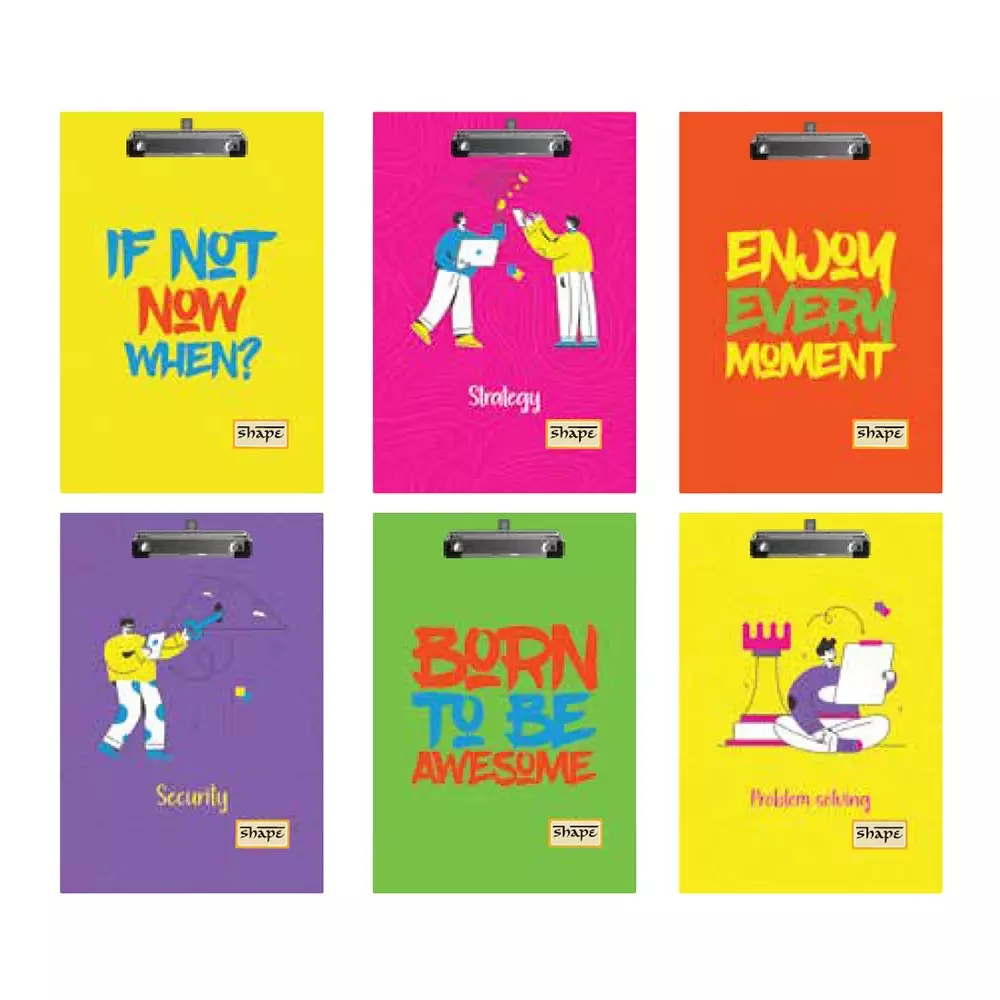 Shape Neon Exam Board 24 x 36 cm Rectangular Assorted, 5085