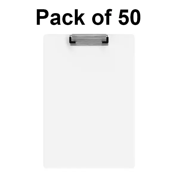 Boat by Ban Clip Board Clear Transparent Crystal Finish 24.2x35.5 cm, FG000275 (Pack of 24)