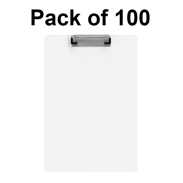 Boat by Ban Clip Board Clear Transparent Crystal Finish 24.2x35.5 cm, FG000275 (Pack of 36)