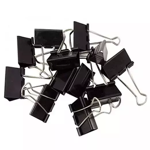 GENERIC Metal Binder Clip Black 19 mm (Pack of 144)