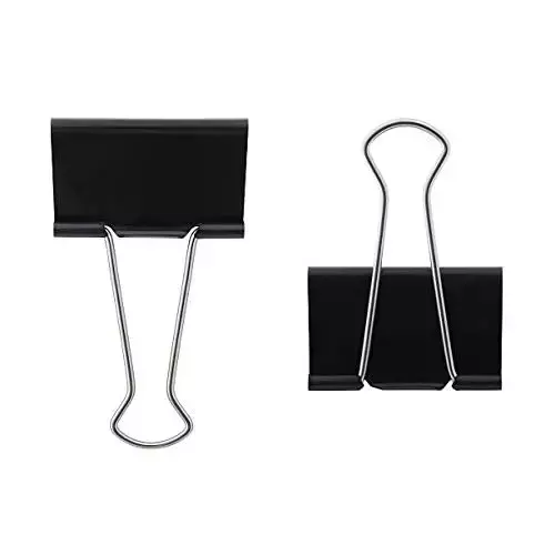 GENERIC Metal Binder Clip Black 19 mm (Pack of 144)