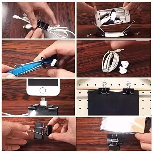 GENERIC Metal Binder Clip Black 19 mm (Pack of 144)