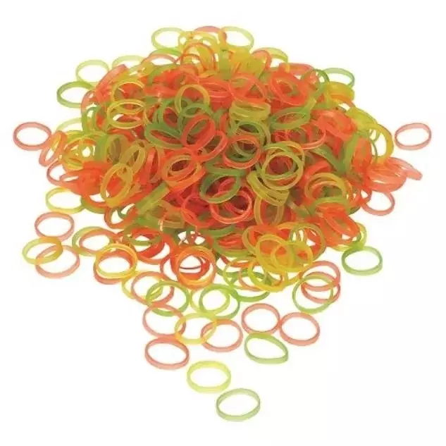 GENERIC Rubber Band Fluorescent Color 1.5 Inch (38 mm), (Pack of 500 g)