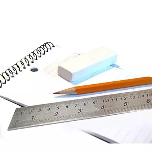 Galaxy Steel Scale Size 6 inch (15 cm) for Students, Machinists, Engineers, GSS600 (Pack of 600)