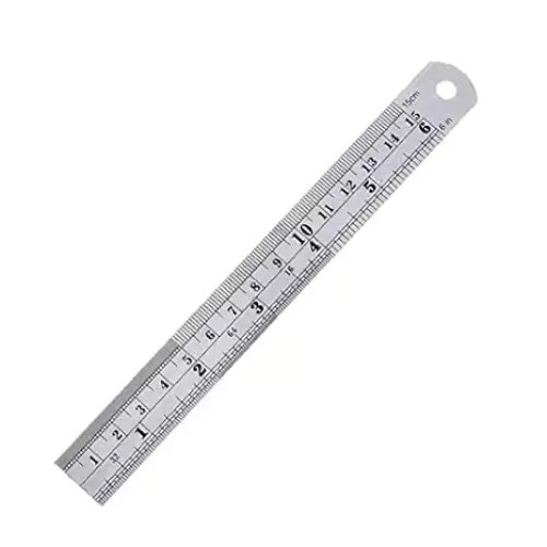 Galaxy Steel Scale Size 6 inch (15 cm) for Students, Machinists, Engineers, GSS1000 (Pack of 1000)