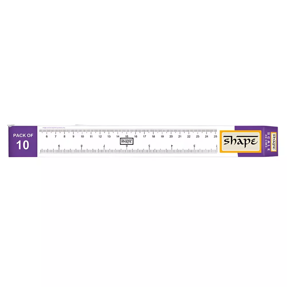 Shape Transparent Scale 30 cm Plastic,A030201