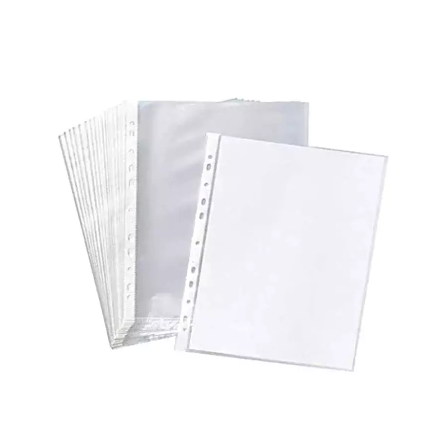Generic Sheet Protector 100 Micron Transparent A4 Size Papers (Pack of 50)