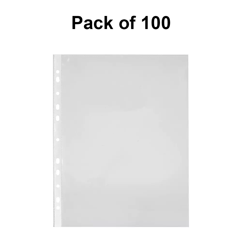 Astafiles Sheet Protector Transparent Durable Plastic 150 Micron, A4 Size, ASP-150-PK-100 (Pack of 100 Pcs)