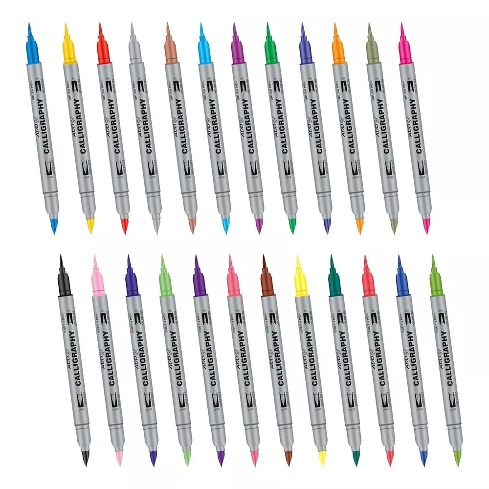 Add Gel 24 Shade Calligraphy Colouring Pen Assorted (Set of 24)