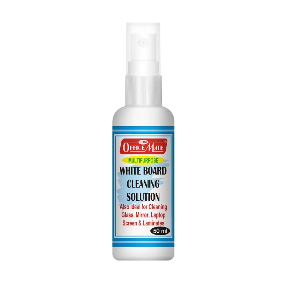 Soni Office Mate Whiteboard Kit Contains 4 Markers (Black, Blue, Red, Green) + Duster + 50ml Cleaner for School, Office & Home
