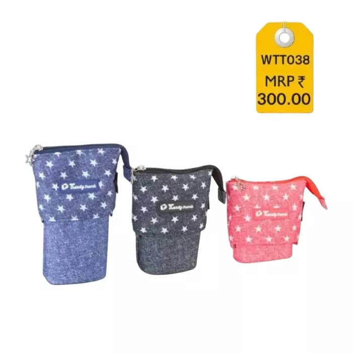 Worldone Trendy Trunk Pouch Polyester Zipper Assorted Color, WTT038