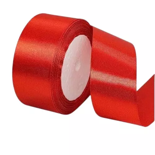 ELEGANT CASA Plastic Curling Ribbon Solid Classic 10 m Length 25 mm (1 inch) Width Red (Pack of 10 Pcs)
