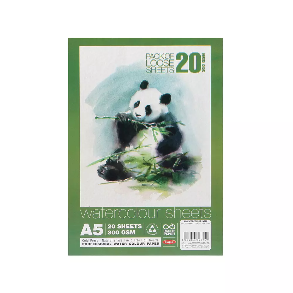 Anupam A5 Water Colour Paper 300 GSM White Natural Shade