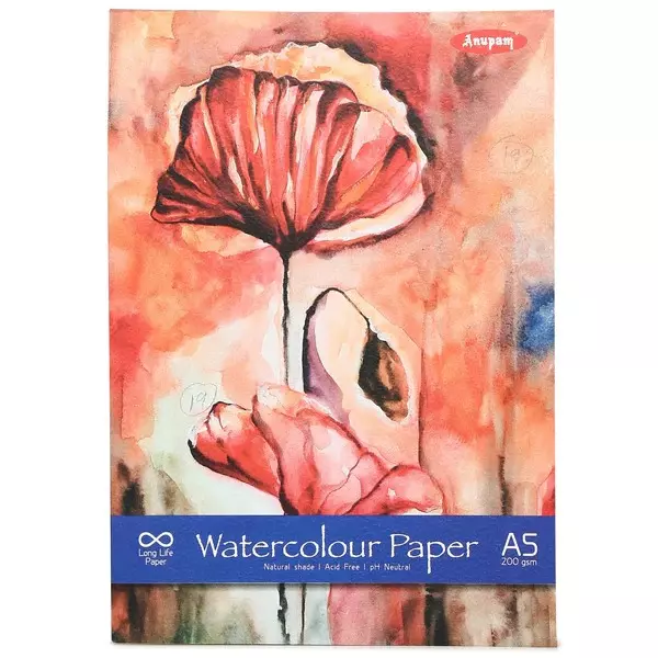 Anupam 8 ¼x11½ inch (203x279 mm) Oxfort Sketch book 130 GSM White (Pack of 50 Sheet)