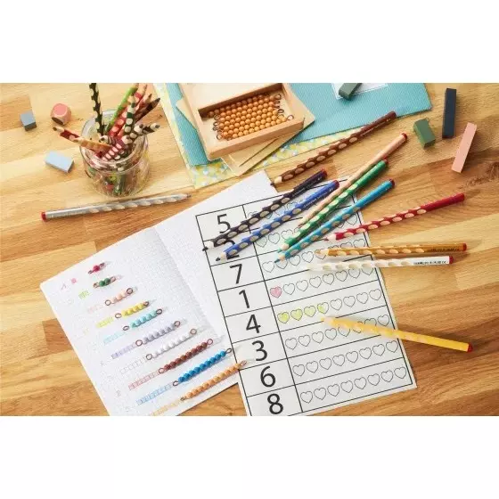Stabilo Easycolors Ergonomic Colored Pencils Multicolor for Artists, Students, Hobbyistes, 331/12 (Set of 12)